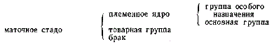 Группировка маточного поголовья на товарных фермах