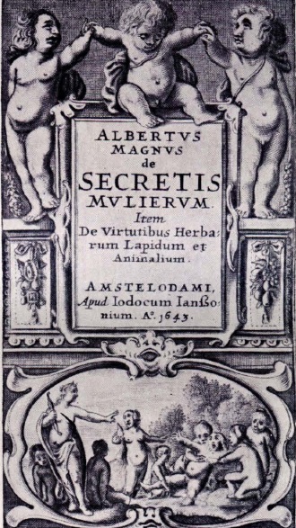 Титульный лист книги Альберта Великого «De Secretis Mulierum» (1643)