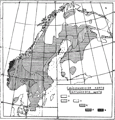 Сейсмическая карта Балтийского щита