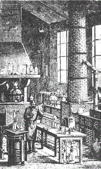 Химическая лаборатория середины ХIХ века