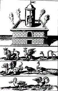 Алхимическая печь и символы, которыми адепты обозначали свои таинственные составы