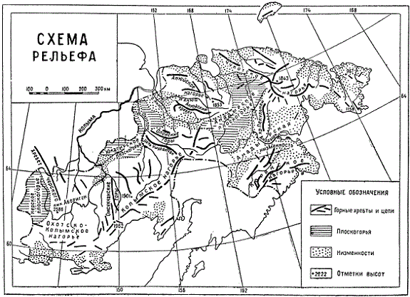 Рельеф Магаданской области